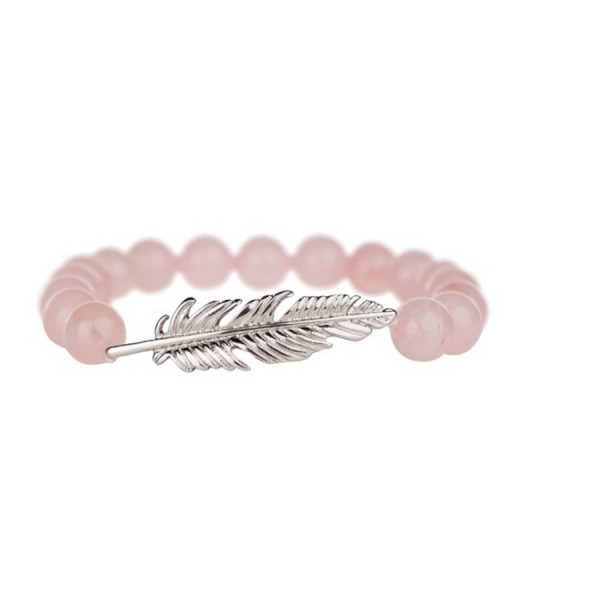 Traumfänger Armkette - Edelstahl Naturstein - S rosa / TFSB03SRQ