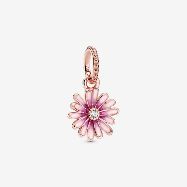 Pandora Bead - Rose - Charm Anhänger pink Gänseblümchen / 788771C01
