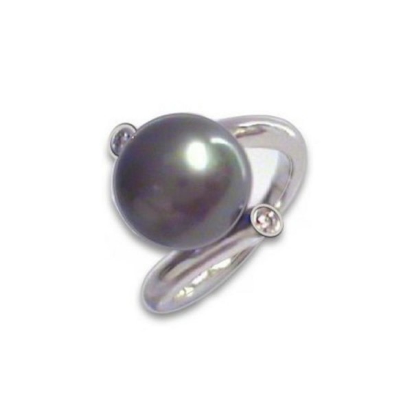Juwelier Wittig Ring 52 - Weißgold 750 - Tahiti Perle - Brillant / M65505