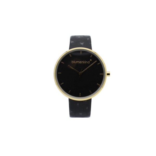 Blumenkind Uhr - Blumenkind Animal Print - Leder schwarz / BKU35