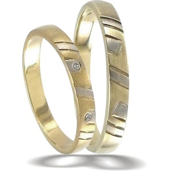 Juwelier Wittig Eheringe - Gold 333 8K Brillant - bicolor / 0630