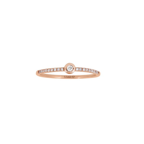 StarDiamant Ring 54 - roséfarben - Gold 585 14K Diamant / D6410/R