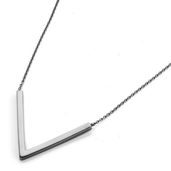 Juwelier Wittig Collier - Edelstahl - V-Form - silberfarben / 191148910450