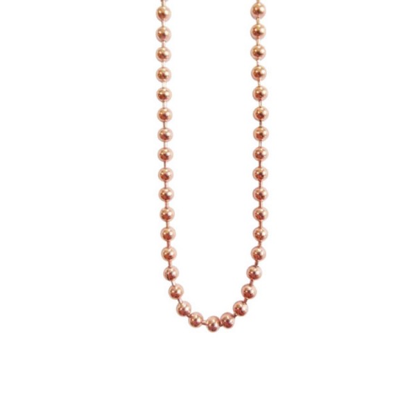Blumenkind Halskette 90cm - Edelstahl - Kugel - rosé / SC073R90