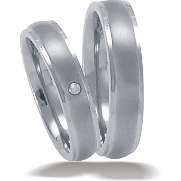 FL Paris Partnerringe - Titan Brillant 0,015ct - silber / FL10003-04