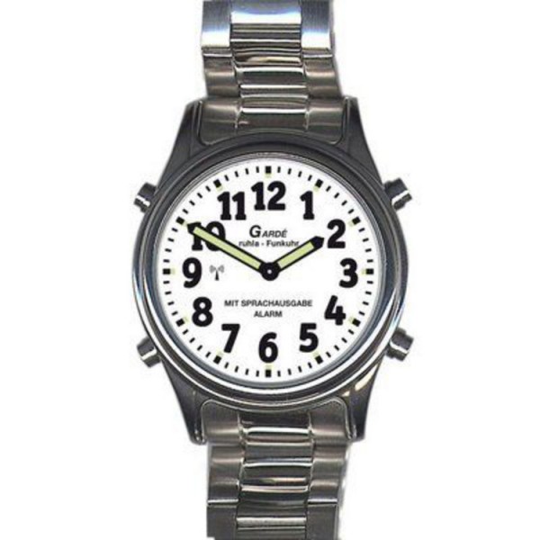 Ruhla Uhr - Analog Blindenuhr Funk - Edelstahl Edelstahl / RC-Watch 1138-5M