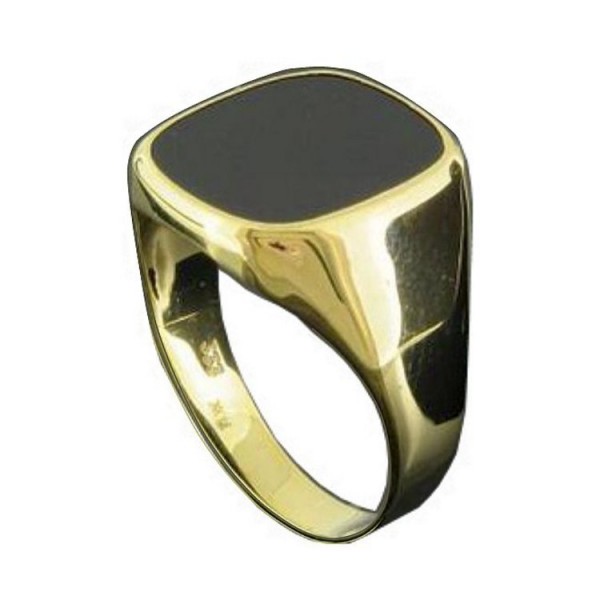 Juwelier Wittig Ring 65 - Gold 585 14K - Siegelring - Onyx / 6802330644