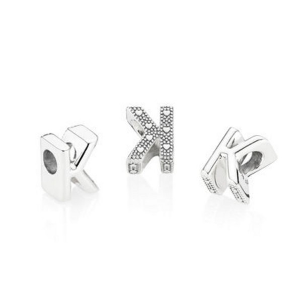 Pandora Bead - Silber - Charm letter K / 797465