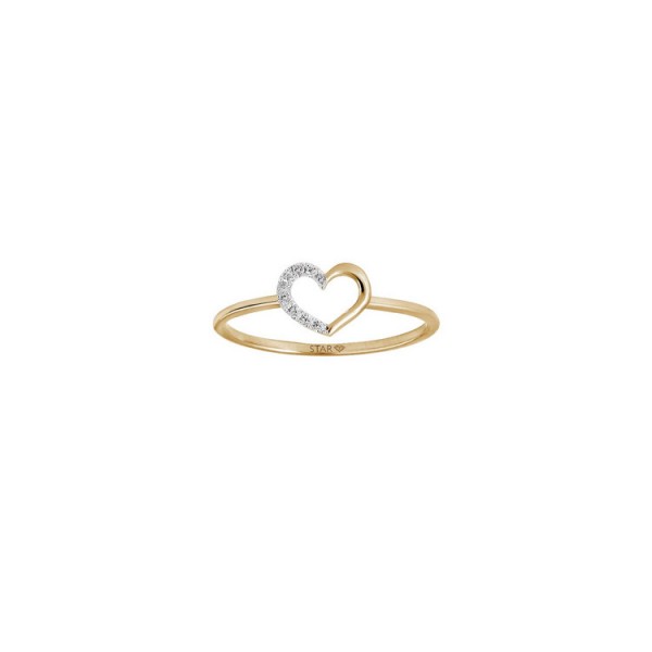 StarDiamant Ring 54 - goldfarben - Gold 585 14K Diamant 0,035 / D6445/G