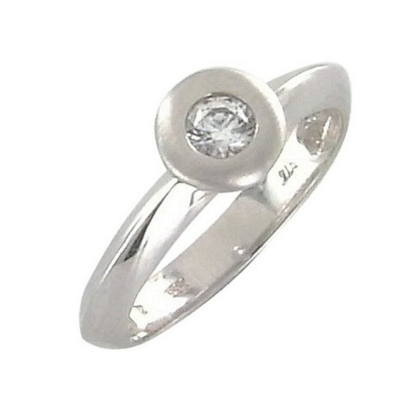 Basics Gold Ring 53 - Weißgold - Zirkonia / 1989458