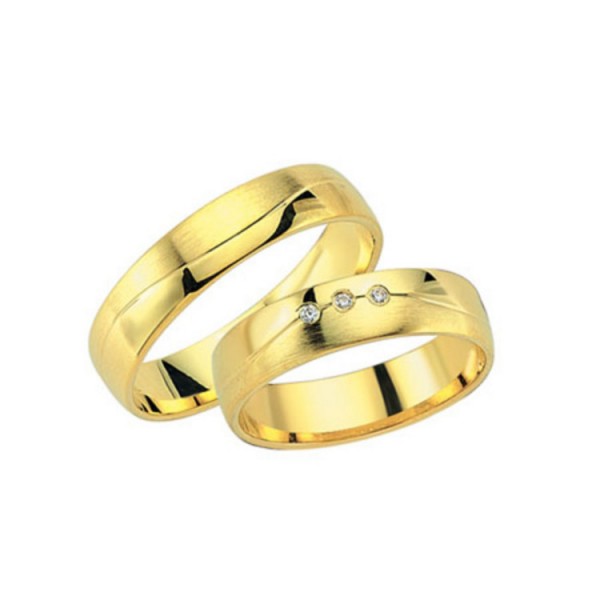 Schwarz Eheringe - Gold Brillant - div. Legierungen / SW583