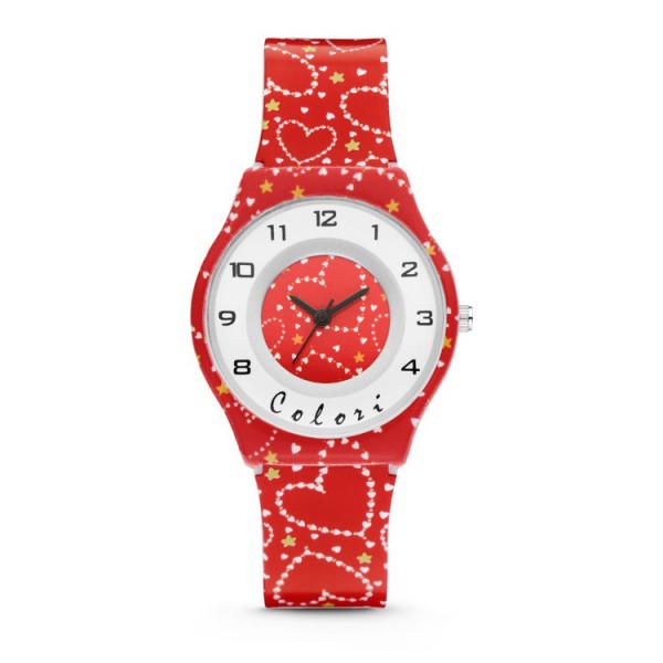 Colori Uhr - Colori - Red Heart - rot/weiß / 5-CLK104