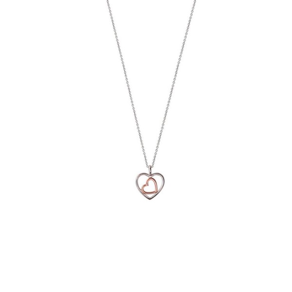 Xenox AnhängerKette - Love Story - Herz - bicolor / XS2774R