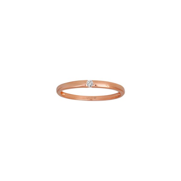 StarDiamant Ring 54 - Gold 585 14K Diamant 0,03ct - rosé / D6401/R