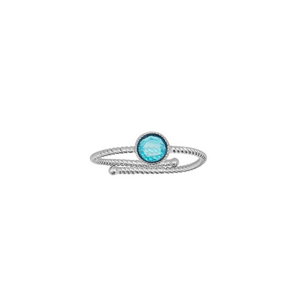 Xenox Ring 1size - blau - Sterlingsilber Zirkonia / XS1623