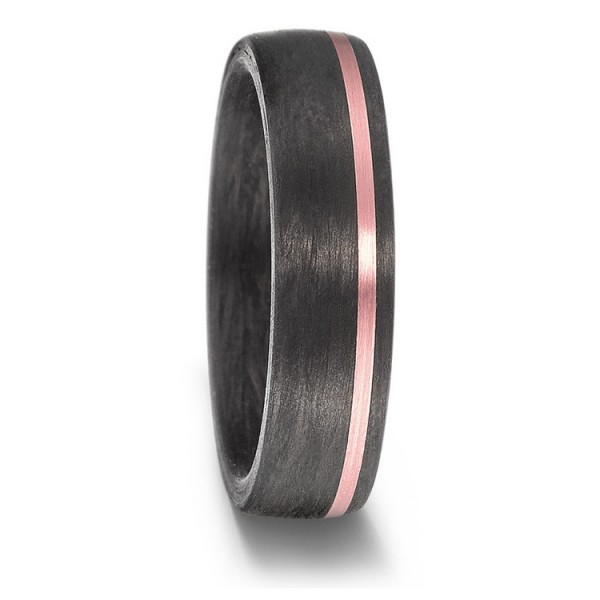Titanfactory Ring 54 - Carbon Gold 585 14K - schwarz rosé / 59352-003-000-N556