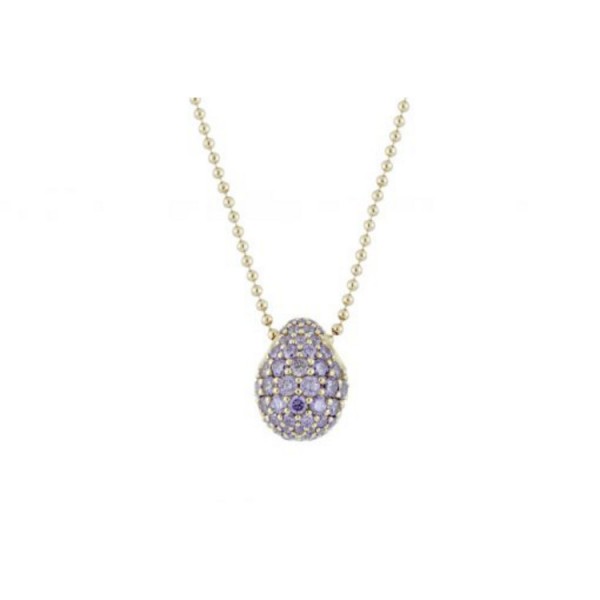 Vilmas Collier - Silber rosé - amethyst farbene Steine / 1700093-11