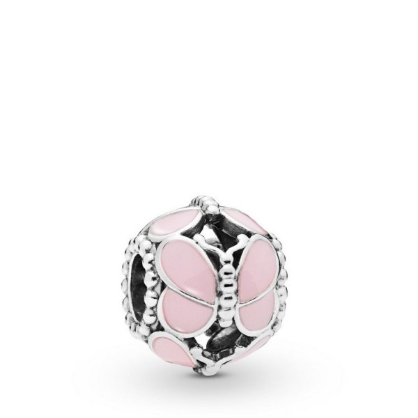 Pandora Bead - Charm Pink Butterflies - silber/pink / 797855EN160