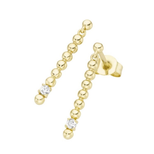 Juwelier Wittig Ohrhänger - Gold 585 - Brillant 0,10ct - lang / 94029050