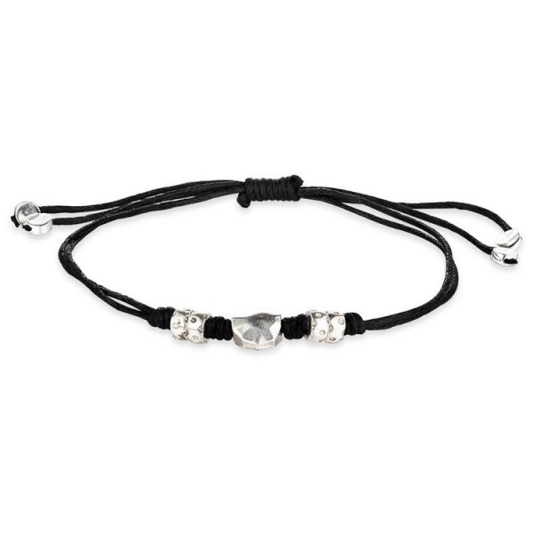 Xenox Armband - Silver Men - Stoff Silber - verstellbar / XS9324