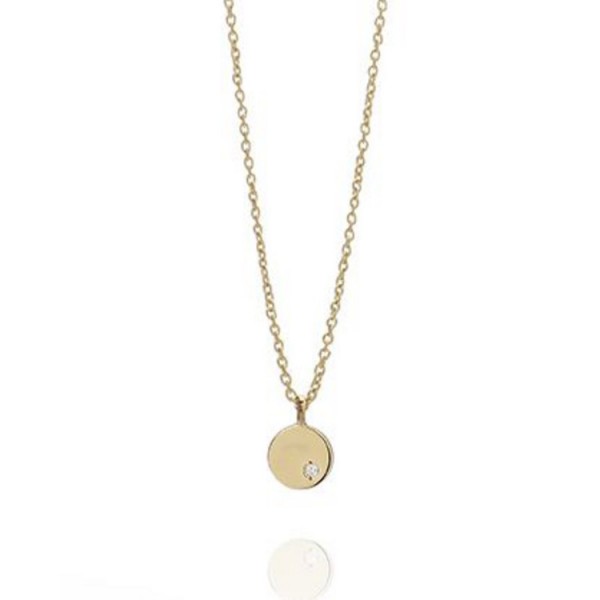 Juwelier Wittig AnhängerKette - Gold 585 14K - Mond mit Brillant / 99033450450