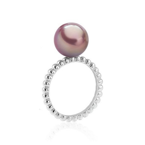 Hesse Ring 58 - Silber - Ming Zuchtperle apricot / 0090.041