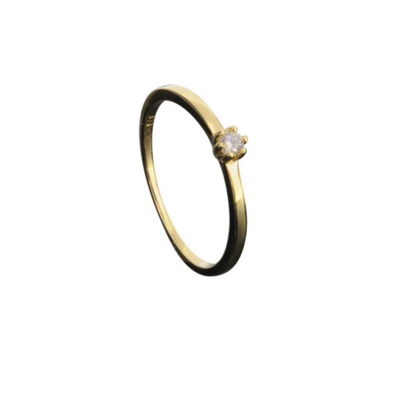 Basics Gold Ring 50 - goldfarben - Gold 333 8K Zirkonia / 675307050