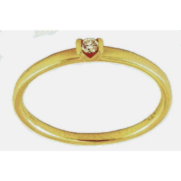 Juwelier Wittig Ring 56 - Gold 585 14K Brillant 0,04ct - golden / RB00005.2