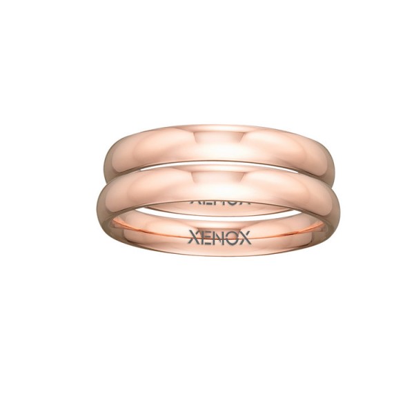Xenox Partnerringe - Edelstahl - roségoldfarben / X2305
