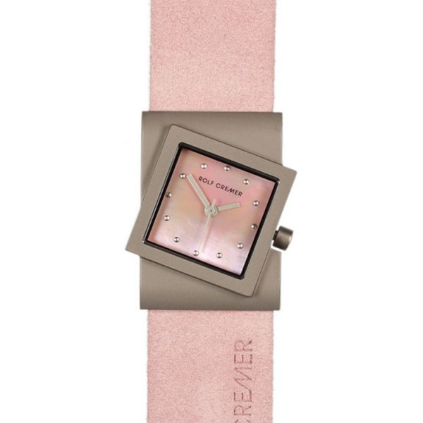 Rolf Cremer Uhr - Turn - Titan - rosa-grau / 492375