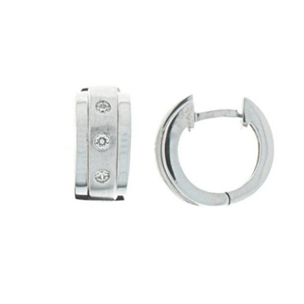 Xenox Creolen - Sterlingsilber Zirkonia - silberfarben / XS8526