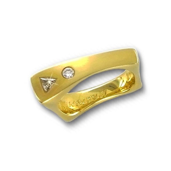 Juwelier Wittig Ring 53 - Gelbgold 750 - Diamant 0,165ct - Design / 243342-4031