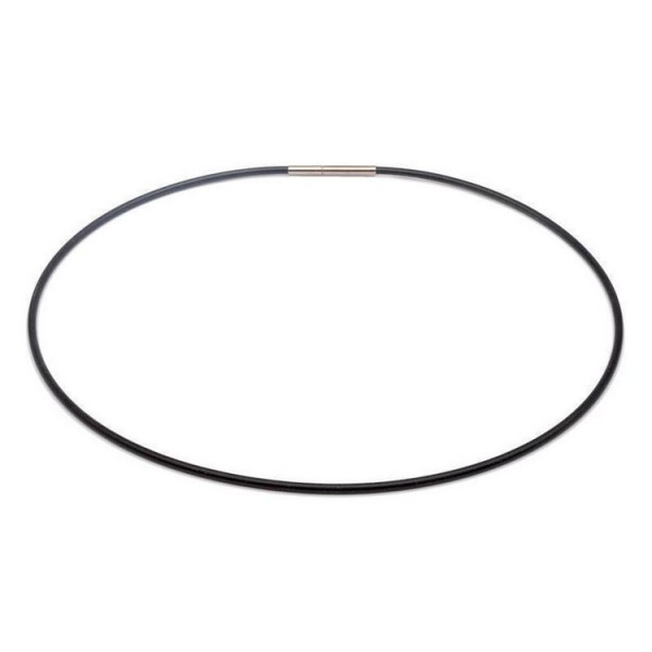 Basics Edelstahl Halsband - Kautschuk 4 - SilikMed+ 45 - schwarz / H5145