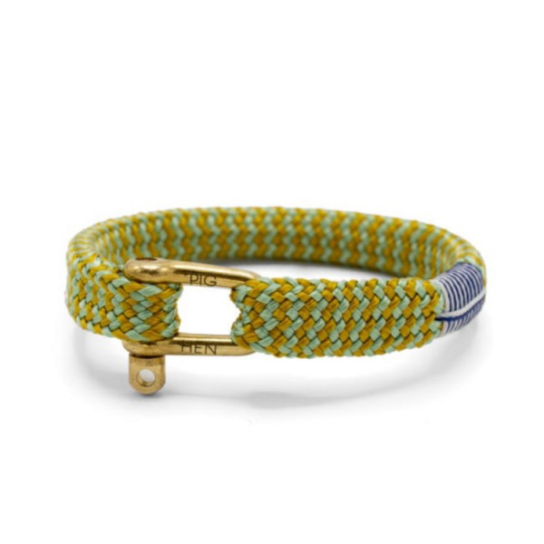 Pig & Hen Sharp Simon ML - Gelb Mint - Armband Nylon 19cm / P07-SS19-333512-ML