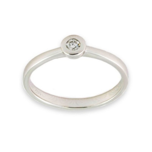 Juwelier Wittig Ring 52 - Weißgold 585 - Brillant 0,05ct / RB00003.5-52