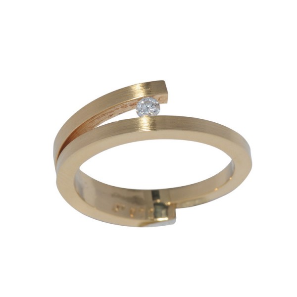 Juwelier Wittig Ring 55 - Gelbgold 750 - Brillant 0,07ct / B8018