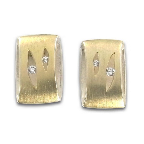 Basics Silver Ohrstecker - Sterlingsilber Zirkonia - goldfarben / 67/89173