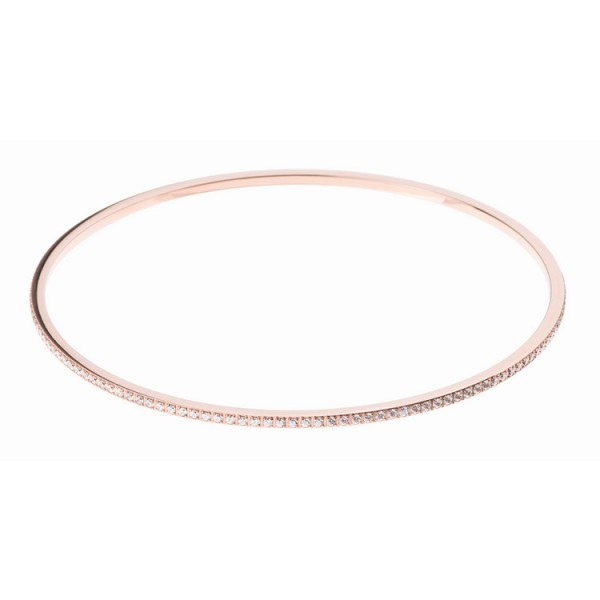 Ernstes Design Armreif - Edelstahl - Schlupfreif 2 - rosé / A160.2.WH