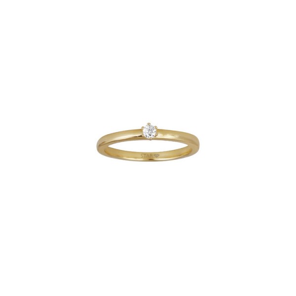 StarDiamant Ring 56 - Gold 585 14K - Diamant 0,04ct H si / D6453W