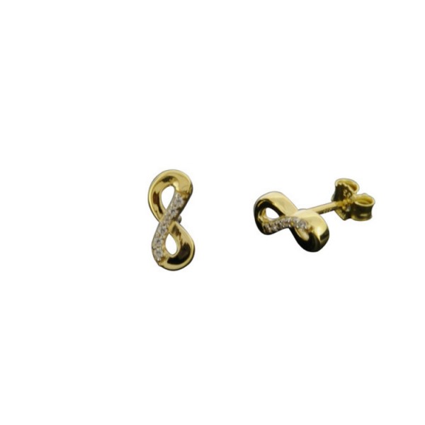 Basics Gold Ohrstecker - Gold 333 8K Zirkonia - Infinity / 705485019