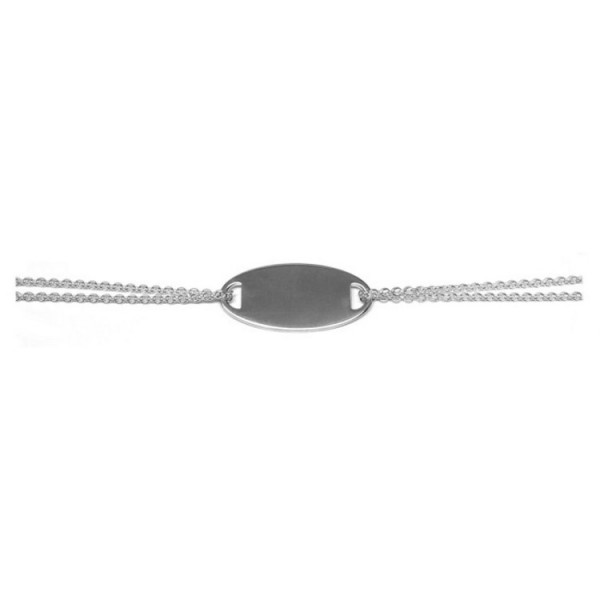 Basics Silver Armkette - Sterlingsilber - Gravurplatte - 19,5 cm / WM754277019
