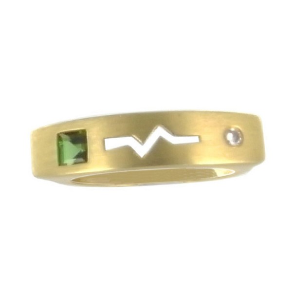 Juwelier Wittig Ring 55 - Gelbgold 585 - Turmalin - Brillant / 96403381