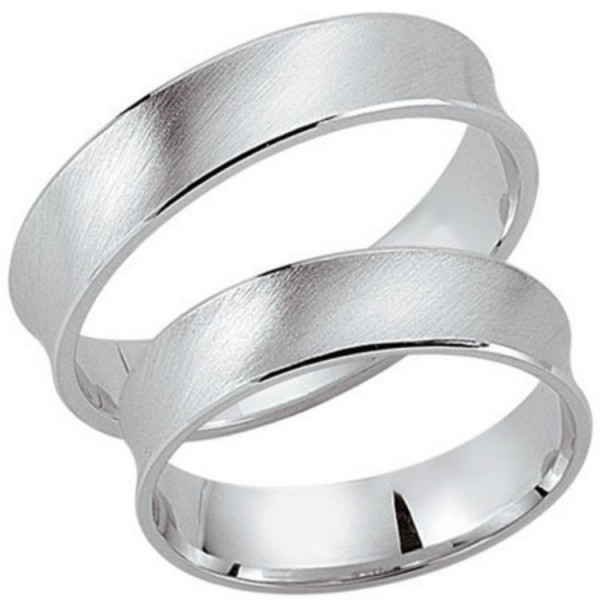 Schwarz Partnerringe - Sterlingsilber - silberfarben / 925-053