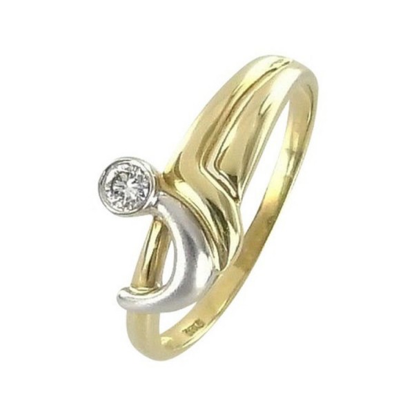 Juwelier Wittig Ring 64 - Gold 585 - bicolor - Brillant 0,12ct / 00002832