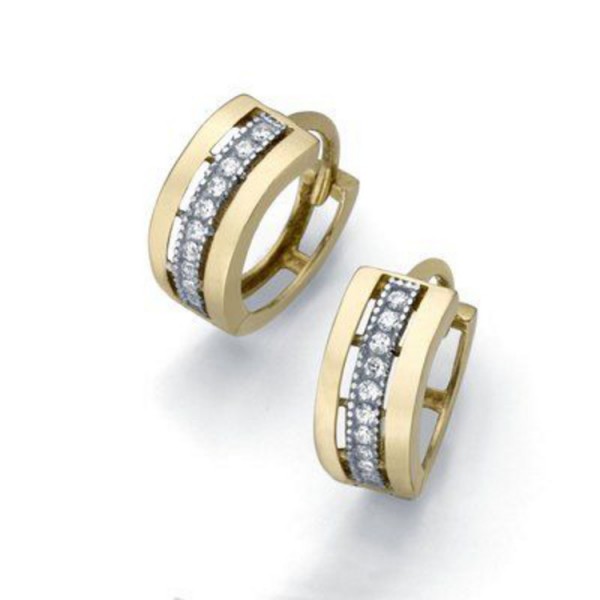 Juwelier Wittig Creolen - Gold 375 9K Zirkonia - goldfarben / 94014540