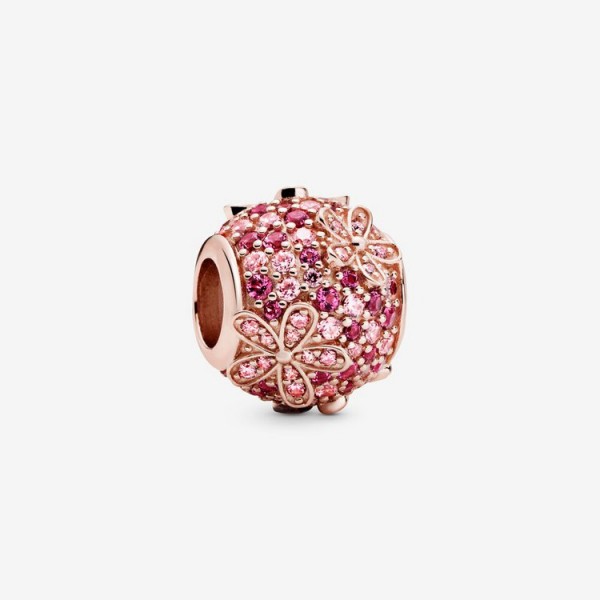 Pandora Bead - Rose - Charm Pink Pavee Gänseblümchen / 788797C01