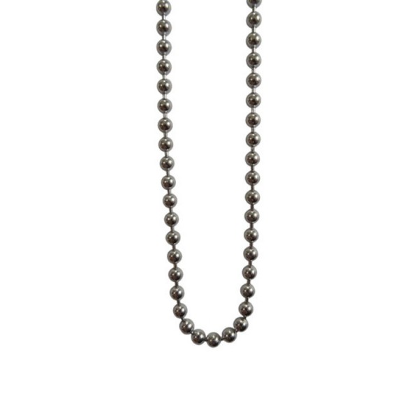 Blumenkind Halskette 60cm - Edelstahl - Kugel - grau / SC072GR60