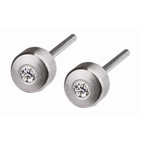 Ernstes Design Ohrstecker - Edelstahl - Brillanten 0,032ct / E272