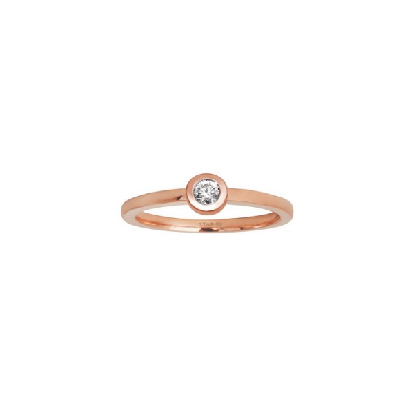 StarDiamant Ring 54 - rosé - Gold 585 14K Diamant 0,10ct / D612/R