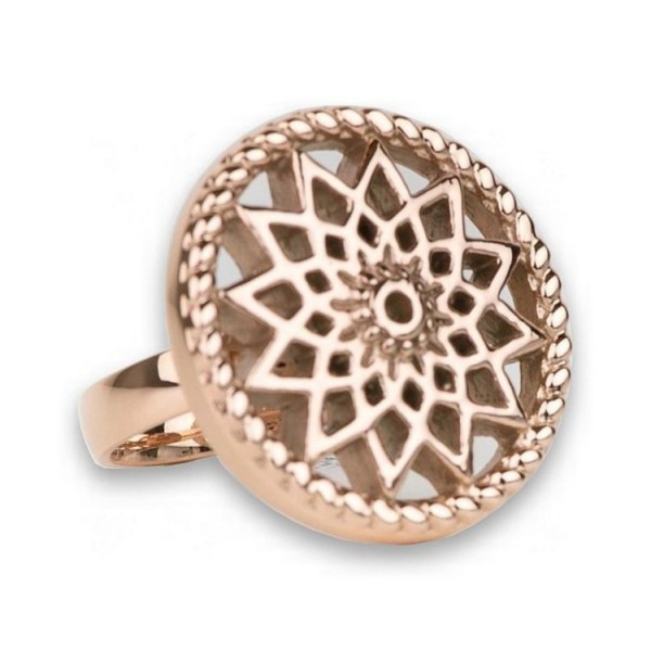Traumfänger Ring 56 - rosé - Edelstahl - Stern / TFR0156RO